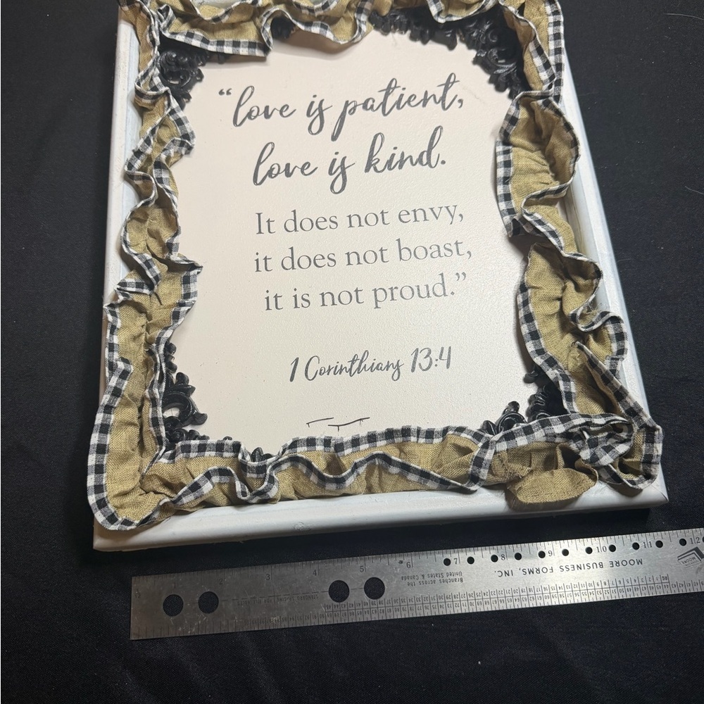 Inspirational Wall Art with Ruffled Trim - Picture 1 of 3